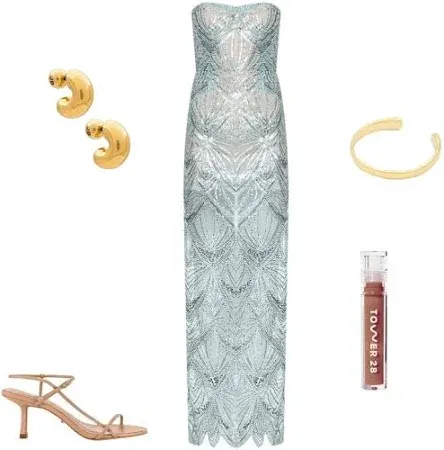 chinese dress ladies Giselle Gold Maxi Dress  BRONX BANCO