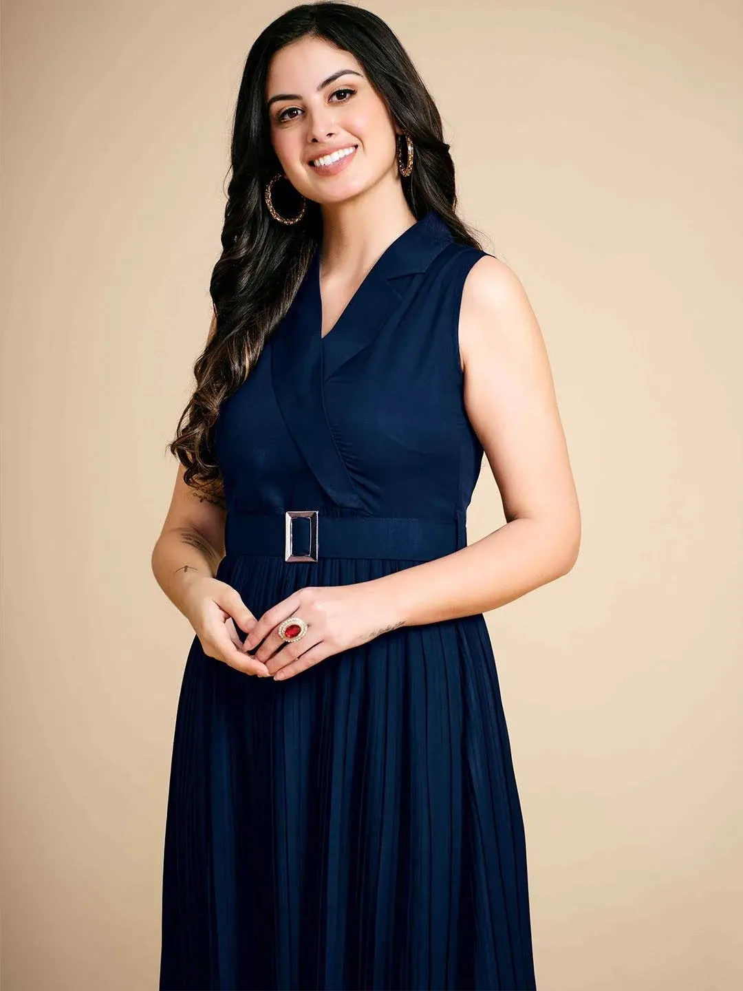 slim fit dress slacks AND Fit & Flare Midi Dress  Myntra International