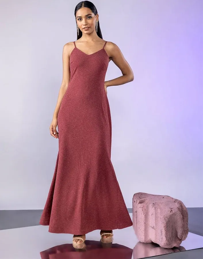 chinese dress ladies STREET 9 Women Cold-Shoulder Embellished Detail Maxi Dress  Myntra  International