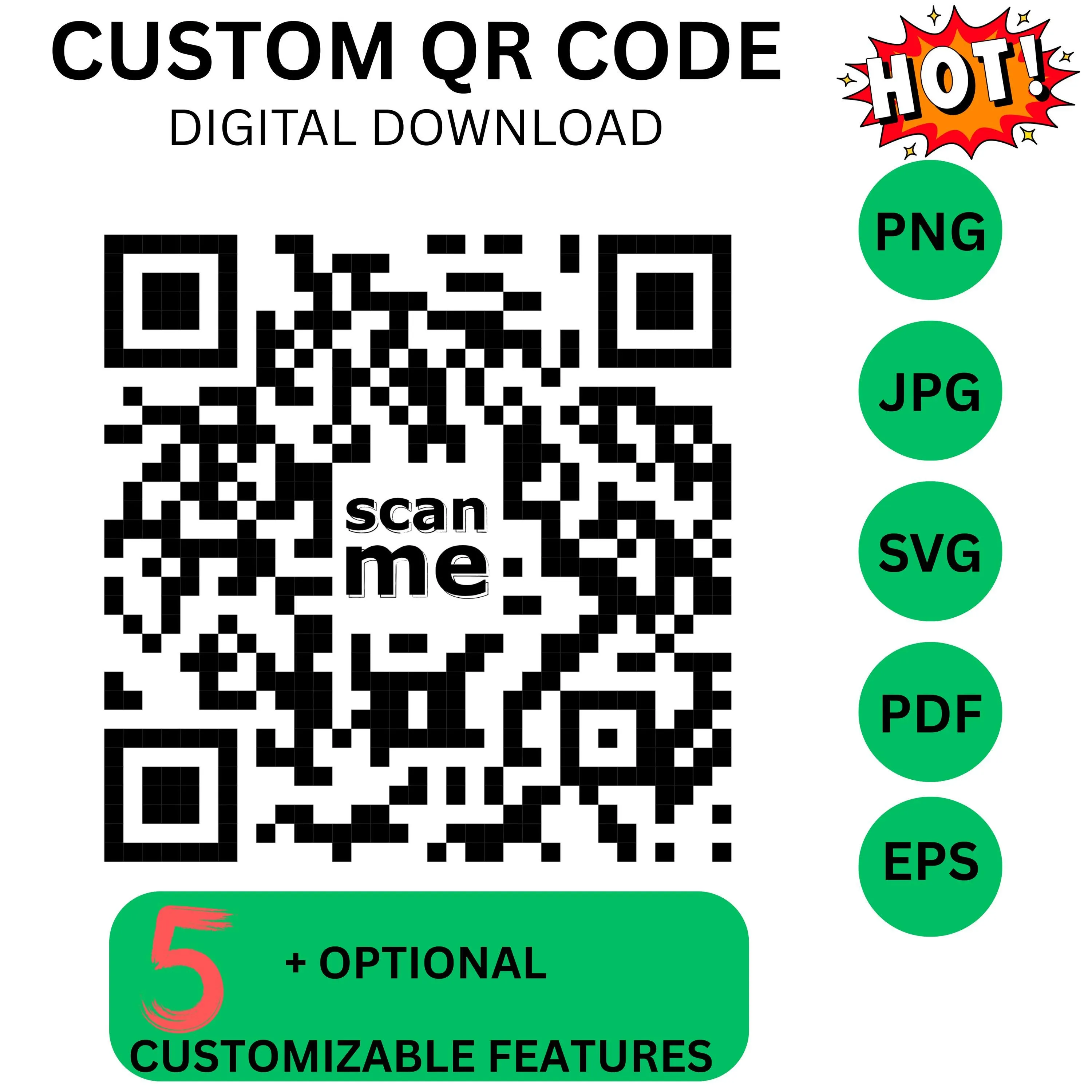 Custom QR Code | png jpg svg pdf eps |Create Custom QR Codes with FRAME ...