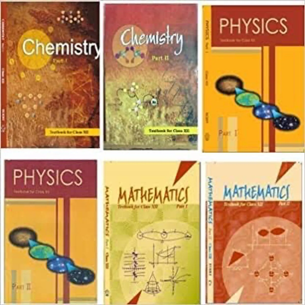 NCERT Textbooks Class 12th [PCM] Physics Part 1&2 Chemistry Part 1&2 ...