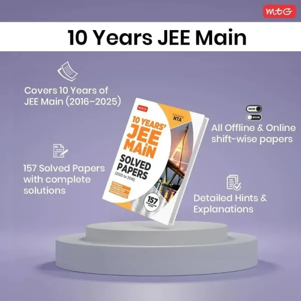 MTG Learning Media Mtg Jee Main 10 Previous Years Solved Papers 2025-2016 Physics, Chemistry & Mathematics | Jee Mains Pyqs Book 2026 Exam | All 157 Online & Offline Pap - image 8