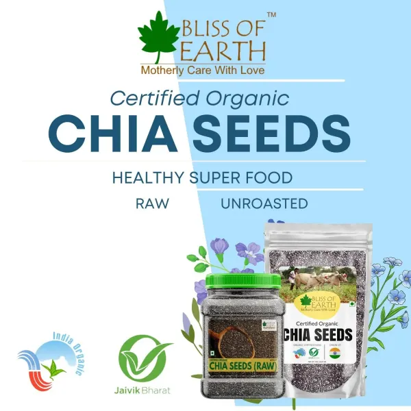 Bliss of Earth Organic Raw Chia Seeds 1kg - image 6