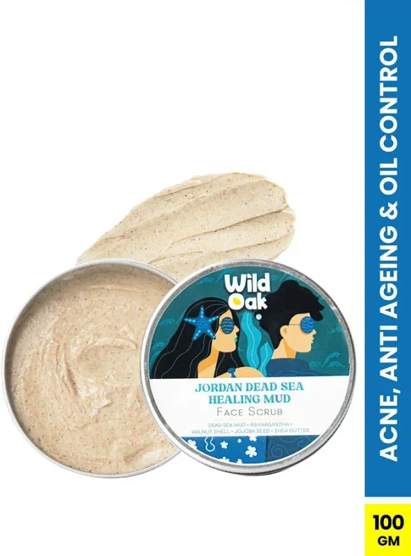 Wild Oak Jordan Dead Sea Healing Mud Face Scrub