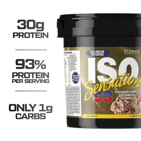  Ultimate Nutrition ISO Sensation 93 5lbs / Chocolate Fudge - image 4