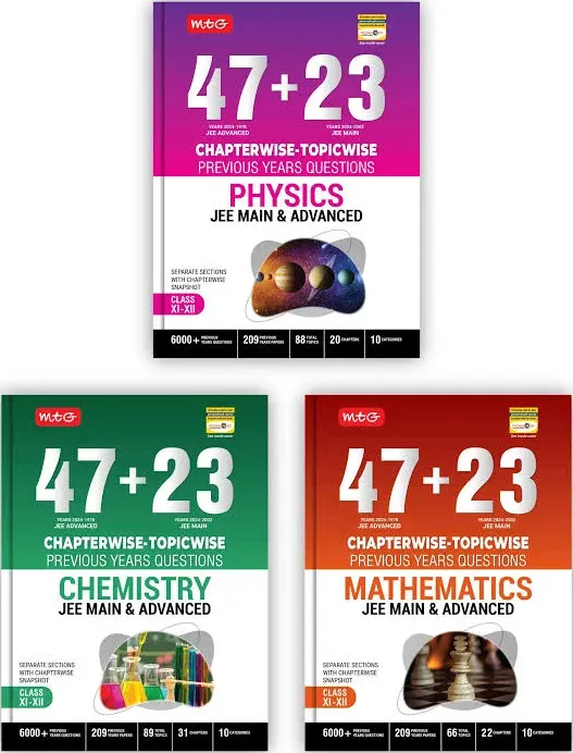 Booksfy MTG 48 + 24 Years JEE Main (2025-2002) and JEE Advanced (2025-1978) Physics Chemistry & Mathematics (Set of 3 Book) - image 2