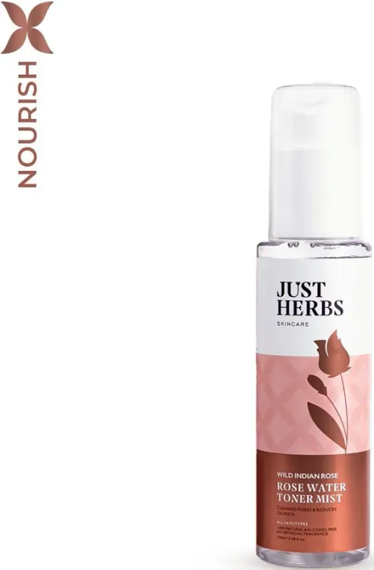 Just Herbs Gulab Jal Rose Water Spray Facial Mist Toner