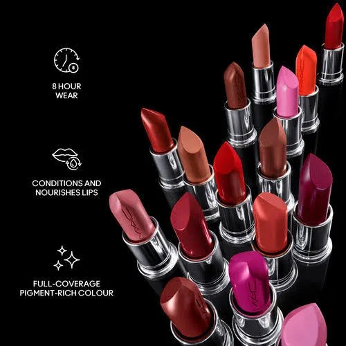 M·A·C M.A.C MACximal Satin Bullet Lipstick- Red | Hydrating, Plumps Lips, 8Hr Lasting | Cruelty-Free | 1 Pc | At Nykaa - image 2