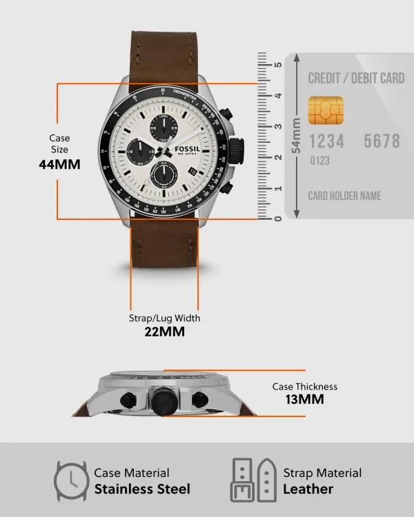 Amazon.in Fossil Chronograph Silver Dial Men's Watch - CH2882 - image 11