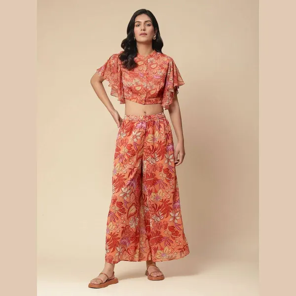 Ritu Kumar Orange Sherry Co-Ord Set - image 1