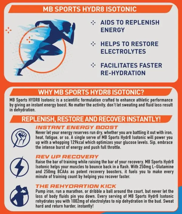 Flipkart Muscleblaze Fuel One Sports Hydr8 Isotonic Instant Energy Formula Nutrition Drink - image 5