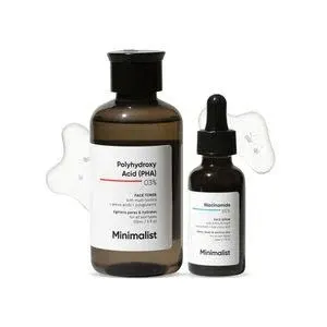 Purplle.com Minimalist Daily Pore Care Kit For Cleansing & Minimizing Open Pores (3% PHA Face Toner 150 ml+ 5% Niacinamide Face Serum 30 ml) - image 1