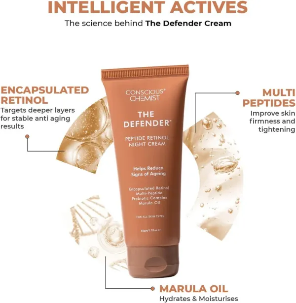 Conscious Chemist Conscious Chemist Multi Peptide Retinol Anti Aging Night Cream - image 3