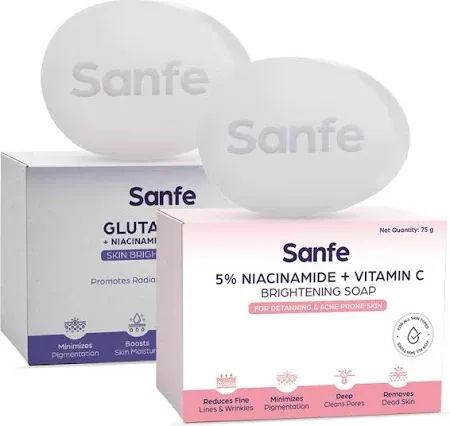 Sanfe Soap with Glutathione Niacinamide and Vitamin C