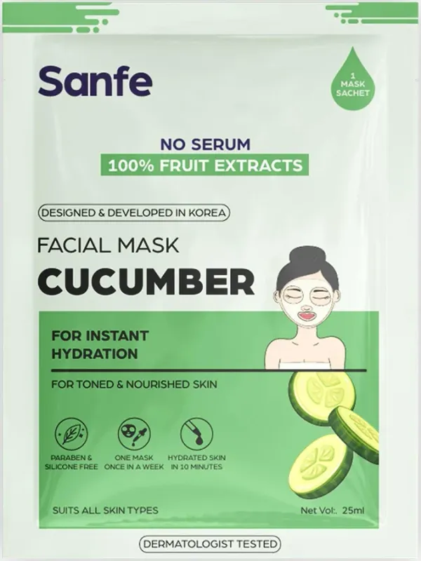 Sanfe Instant Hydration Cucumber Facial Mask