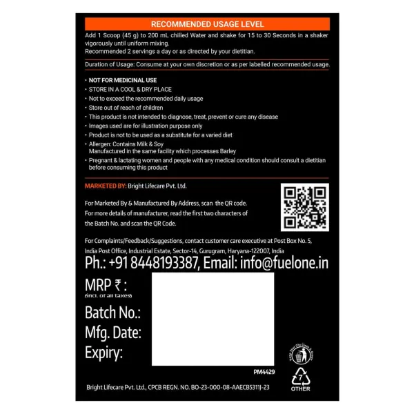 PharmEasy Fuel One Impact Whey Protein Powder| Chocolate (1kg / 2.2lbs) | 22.50g Protein Per Scoop - image 2