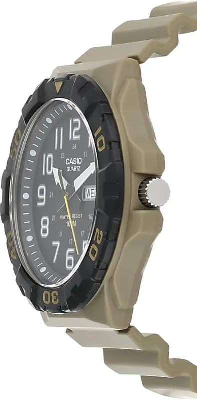  Casio MRW200H Series | Men's Analog Watch | Sporty Design | 100 Meter Water Resistance | Date Display | Rotary Bezel | Regular Time Keeping (HR, Min, - image 4