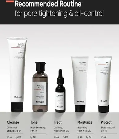 Myntra - MNow Minimalist Pore Minimizing Duo - PHA Face Toner 150 ml & Niacinamide Face Serum 30 ml - image 2