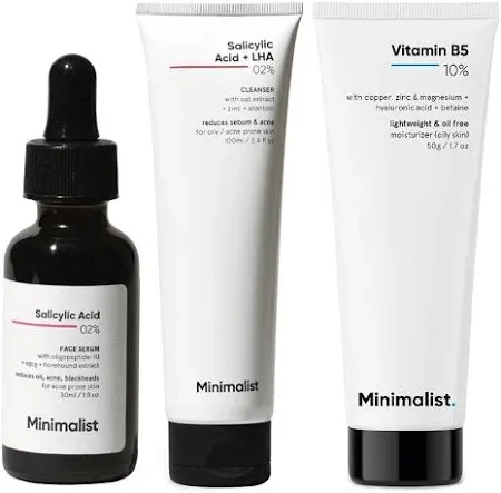 Minimalist Minimalist Anti Acne Solution-Face Serum 30 ml + Moisturizer 50g + Face Wash 100 ml (Pack) by Myntra - image 1