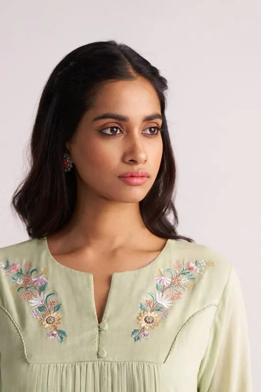 Ganga Fashions Shop Quient Green Mul-Mul Co-ord Set – Relaxed Women’s Wear XXL - image 3