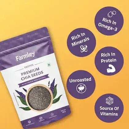 JioMart Marketplace Farmley Premium Natural Chia Seeds 1kg , Pack of 5 Each- 200g - image 4