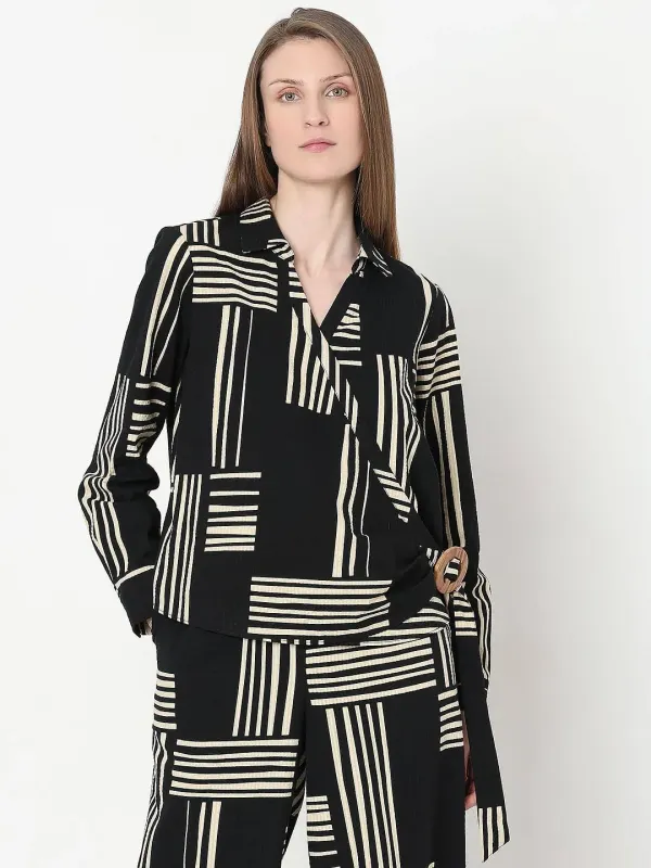 Vero Moda Black Printed Co-ord Set Top S - image 5