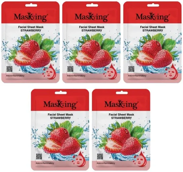 MasKing Strawberry Beauty Facial Sheet Mask
