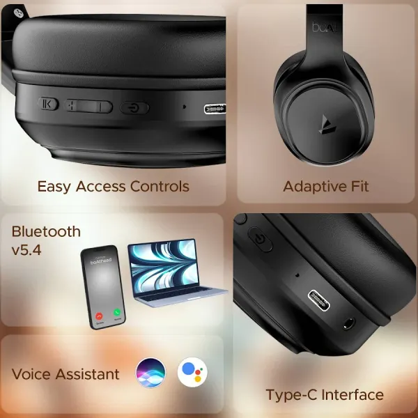 Boat boAt Rockerz 430 Wireless Bluetooth v5.4 Headphones with 40mm - image 5