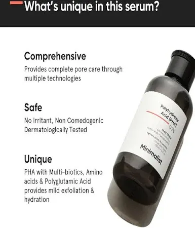 Myntra - MNow Minimalist Pore Minimizing Duo - PHA Face Toner 150 ml & Niacinamide Face Serum 30 ml - image 5