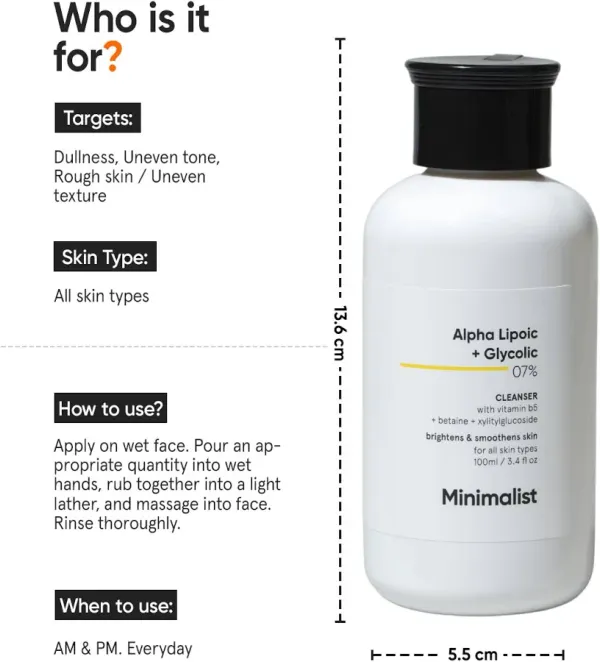 Minimalist Minimalist Alpha Lipoic + Glycolic Cleanser - image 3