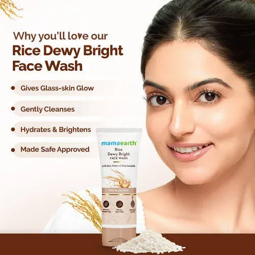 Mamaearth Mamaearth Rice Face Wash With Rice Water & Niacinamide for Glass Skin At Nykaa, Best Beauty Products Online - image 2