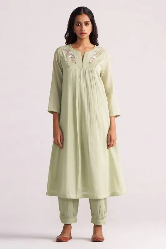 Ganga Fashions Shop Quient Green Mul-Mul Co-ord Set – Relaxed Women’s Wear XXL - image 1