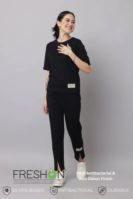 SLumber Jill Shop Premium Black Co Ord Set for Women Online in India S / Black - image 1