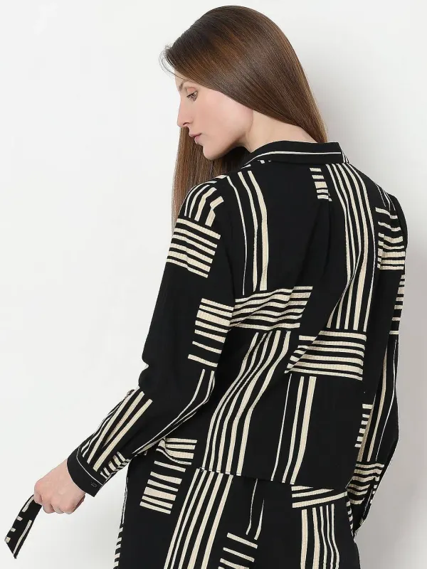 Vero Moda Black Printed Co-ord Set Top S - image 2