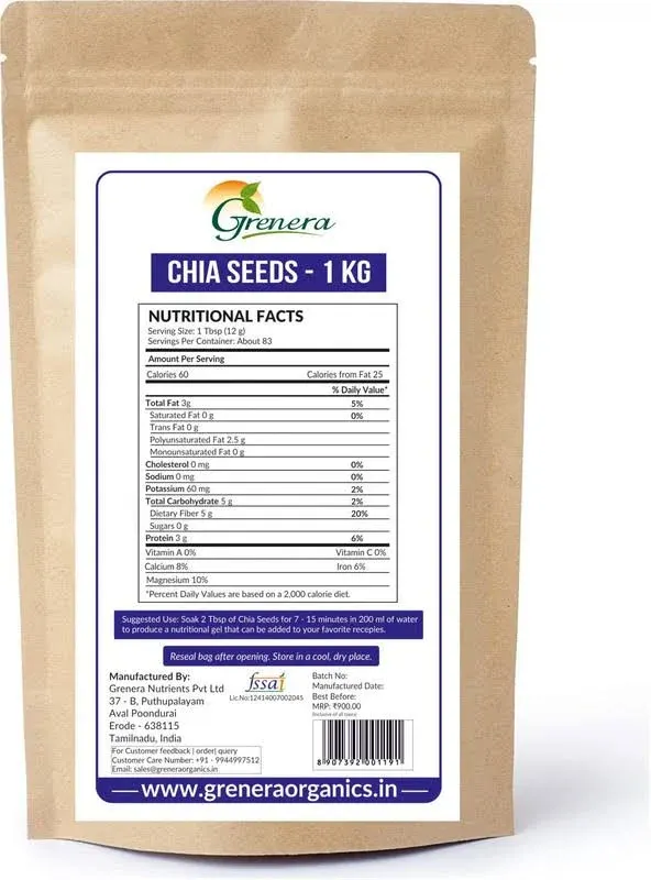Flipkart Grenera Organic Chia Seeds 1 Kg - image 3