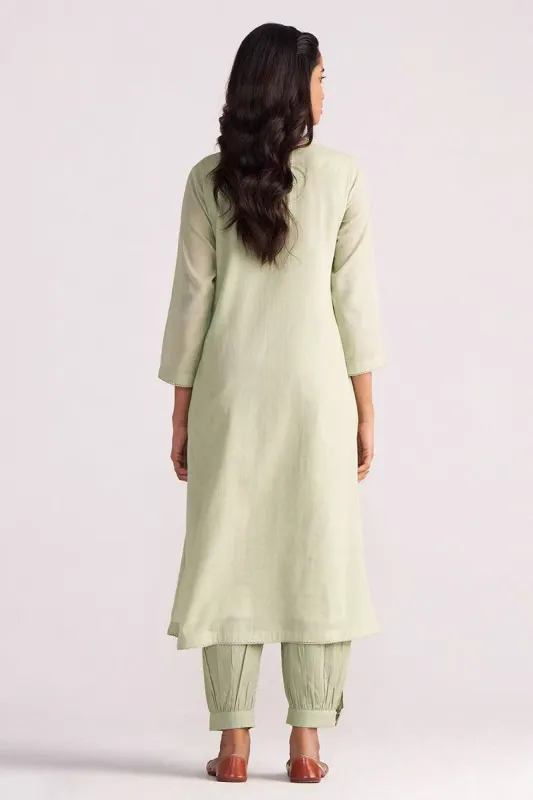 Ganga Fashions Shop Quient Green Mul-Mul Co-ord Set – Relaxed Women’s Wear XXL - image 4