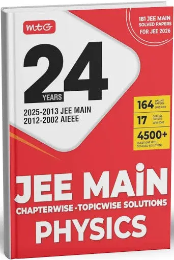 Snapdeal MTG | 24 Years | JEE Main Chapterwise Topicwise Solutions | 2025-2002 | Physics | - image 2