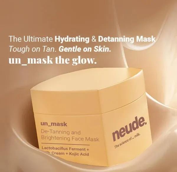 Neude Skin Instant Detanning Hydrating Brightening Face Mask