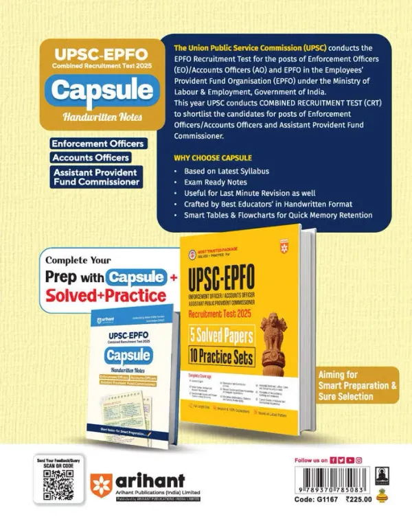  UPSC-EPFO (Enforcement Officers/ Accounts Officers Assistant Provident Fund Commissioner) 2025 | Capsule Handwritten Notes | Based on Latest Syllabus - image 2