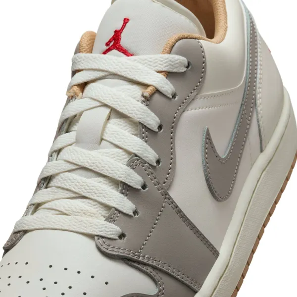  Air Jordan 1 Low - Sail | Fire Red | College Grey | Hemp / 8.5 - image 9