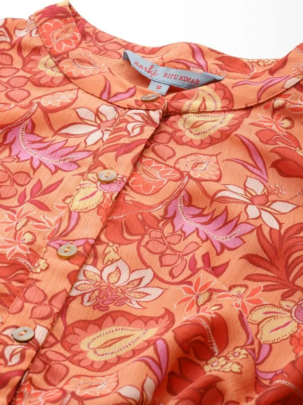 Ritu Kumar Orange Sherry Co-Ord Set - image 3