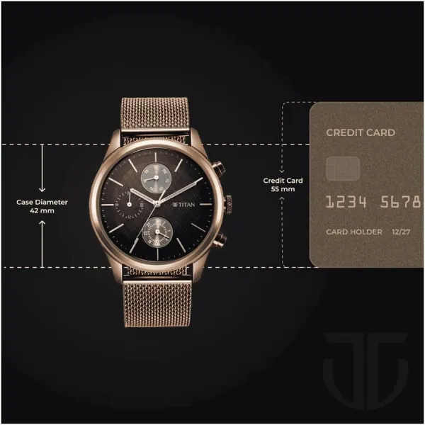 Titan Men Titan Analog Neo Splash Stainless Steel Strap Watch;Black Dial - image 9