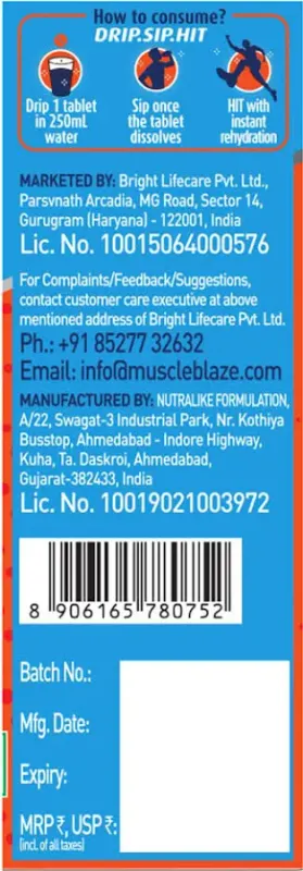 MuscleBlaze MuscleBlaze Fuel One Sports Hydr8 Rehydration Formula - image 11