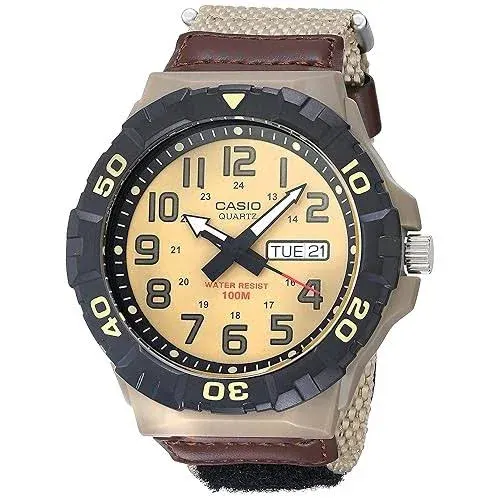 Casio Casio MRW200H Series | Men's Analog Watch | Sporty Design | 100 Meter Water Resistance | Date Display | Rotary Bezel | Regular Time Keeping (HR, Min, - image 1