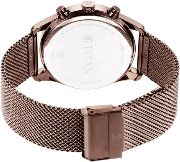 Titan Men Titan Analog Neo Splash Stainless Steel Strap Watch;Black Dial - image 4