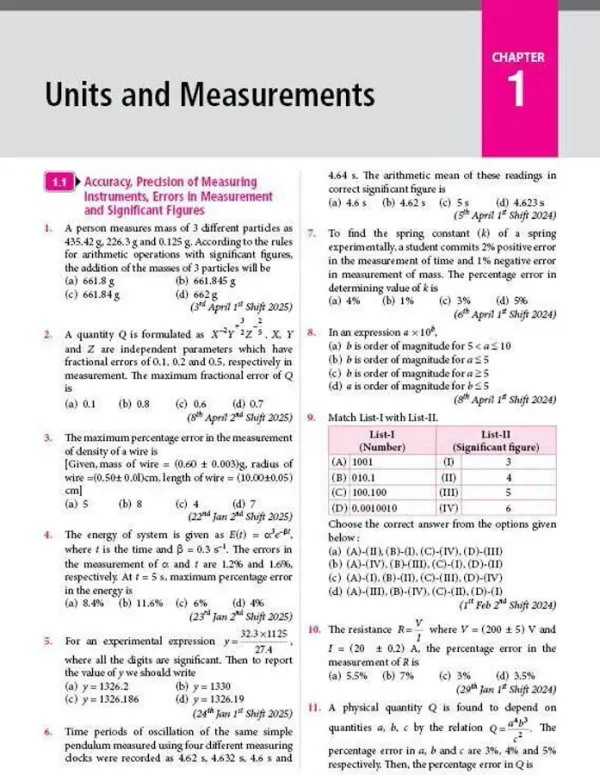 Snapdeal MTG | 24 Years | JEE Main Chapterwise Topicwise Solutions | 2025-2002 | Physics | - image 3