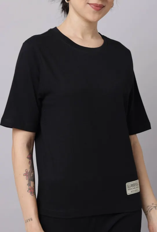 SLumber Jill Shop Premium Black Co Ord Set for Women Online in India S / Black - image 2