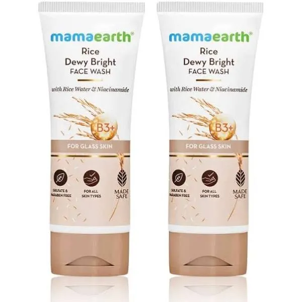  Mamaearth Rice Face Wash With Rice Water & Niacinamide for Glass Skin - 150 ml (Pack of 2)(Face Wash and Cleanser) - image 1