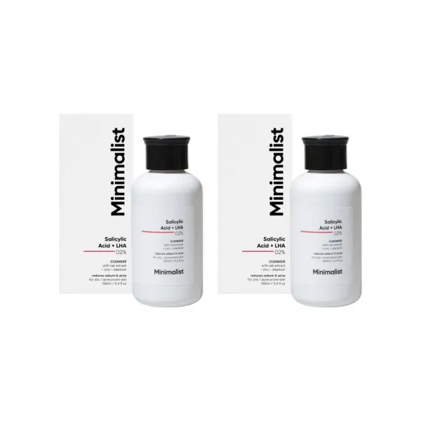  Minimalist Salicylic Acid + LHA 02 percent Face Cleanser - Pack of 2 - 2 x 100 ml - image 2