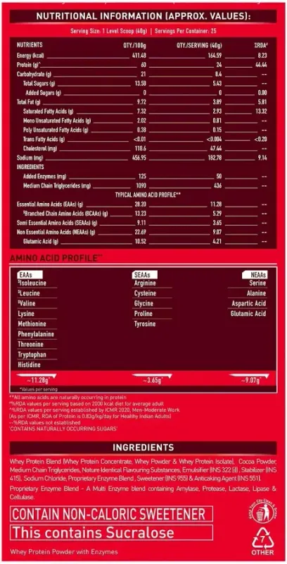 MuscleBlaze MuscleBlaze Whey Energy 24g Protein - image 4